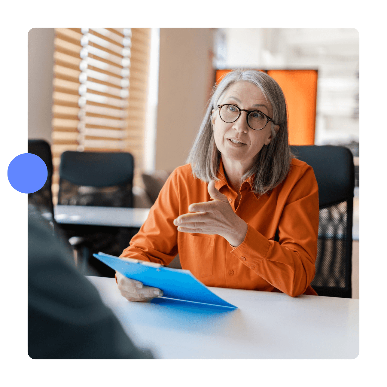 image of professional woman interviewing